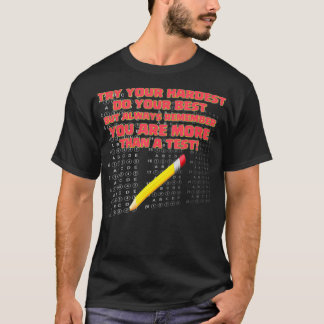 テストの標準化されたテストTシャツ以上 Tシャツ