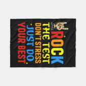 テストはストレスはテストを最高の行わおもしろいない フリースブランケット (正面(横))