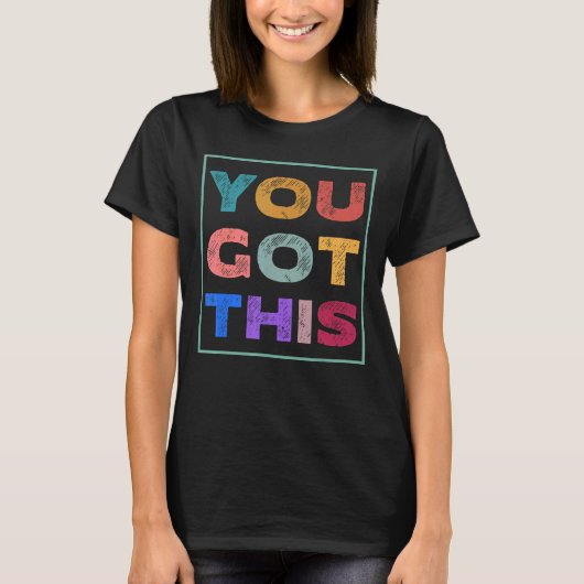 テストやる気を起こさせる日この得先生 Tシャツ (正面)