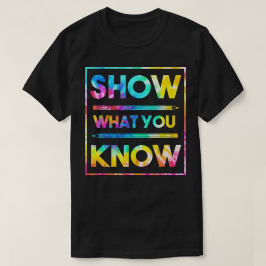 テストやる気を起こさせる日の先生が表示する対象 Tシャツ (デザイン正面)
