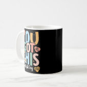 テストやる気を起こさせる日の先生得 コーヒーマグカップ (正面左)