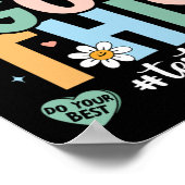 テストやる気を起こさせる日の先生得 ポスター (角)