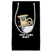 テストゥバベビーおもしろいサイエンスTuba Pun Dark BG スモールペーパーバッグ (正面)