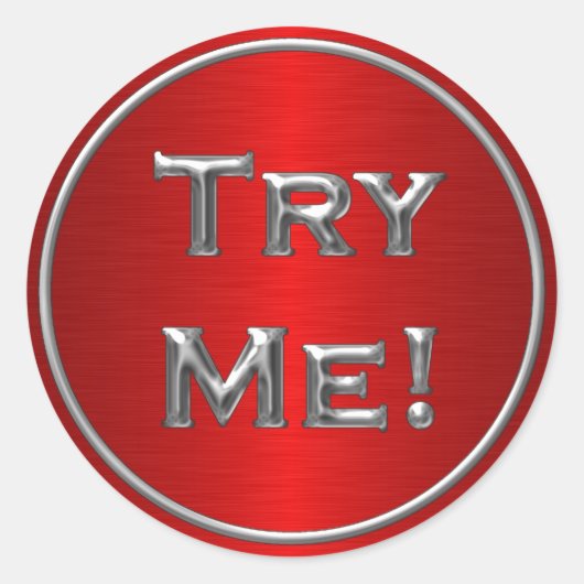 テストサンプルに含まれるブラックシルバー赤を試す ラウンドシール (正面)