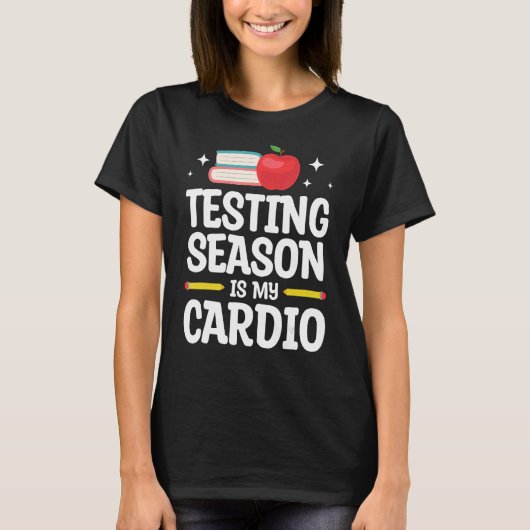 テストシーズンは私の心臓検査の日 Tシャツ (正面)