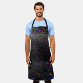 テストスクリーングリッチテクスチャの背景 エプロン (着用した状態)