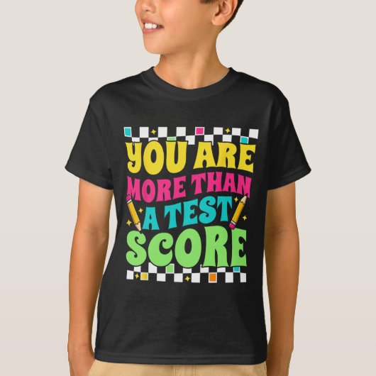 テストスコアのテスト日の先生テスト以上 Tシャツ (正面)