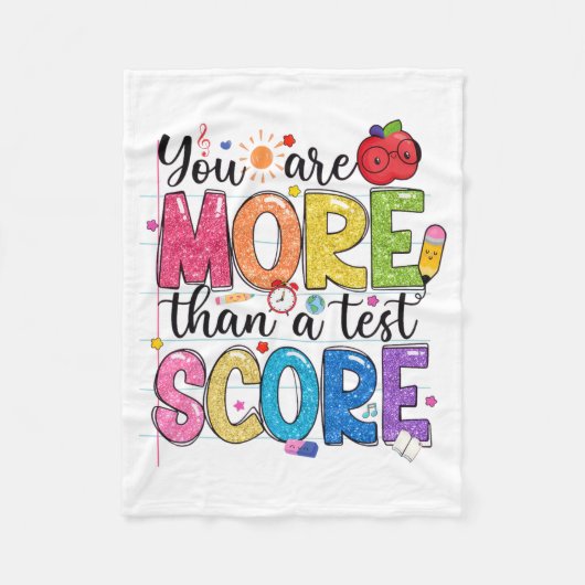 テストスコアのテスト日テストティーチ以上である フリースブランケット (正面)