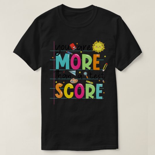 テストスコアの先生テスト以上 Tシャツ (デザイン正面)