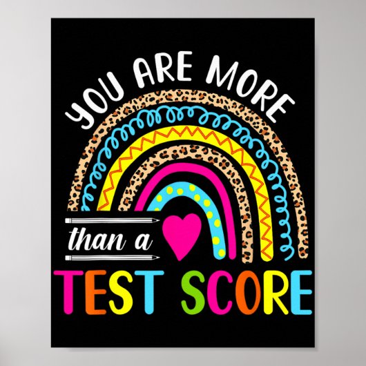 テストスコア以上のかわいい虹のテスト日T ポスター (正面)