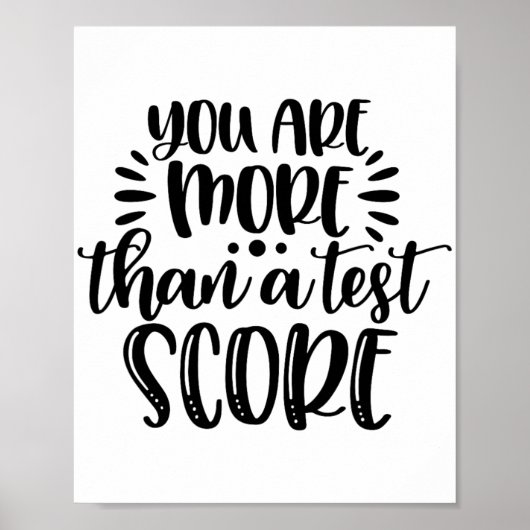 テストスコア以上のテスト日の先生励まし ポスター (正面)