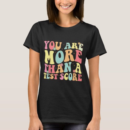 テストスコア以上のGroovy先生テスト日 Tシャツ (正面)