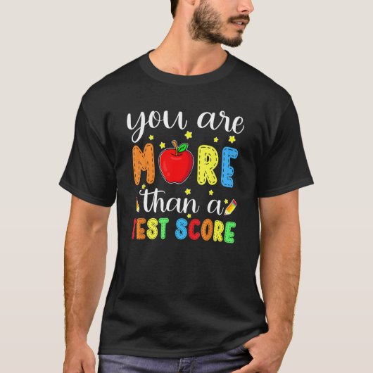 テストスコア先生のテスト日 Tシャツ (正面)