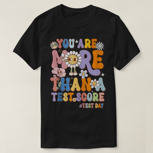 テストスコア先生のテスト日 Tシャツ (デザイン正面)