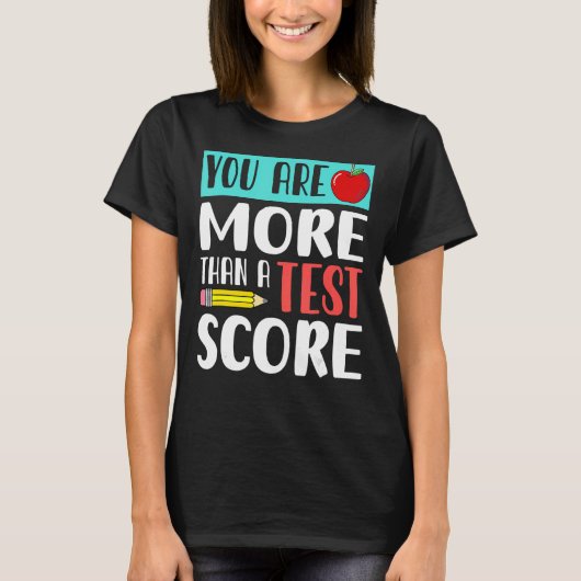 テストスコア先生のテスト日 Tシャツ (正面)