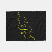 テストステロン分子生物学ボディビル フリースブランケット (正面(横))