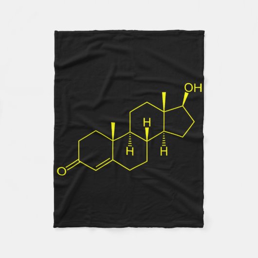 テストステロン分子生物学ボディビル フリースブランケット (正面)