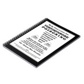 テストステロン警告中毒ポスター ノートブック (左側)