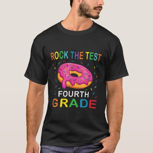 テストデイロックテスト4年生ドーナツ先生 Tシャツ (正面)