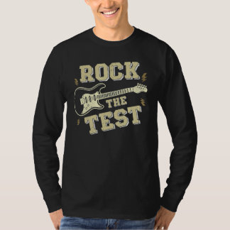 テストデイ先生がギターの先生のテストをロックする Tシャツ