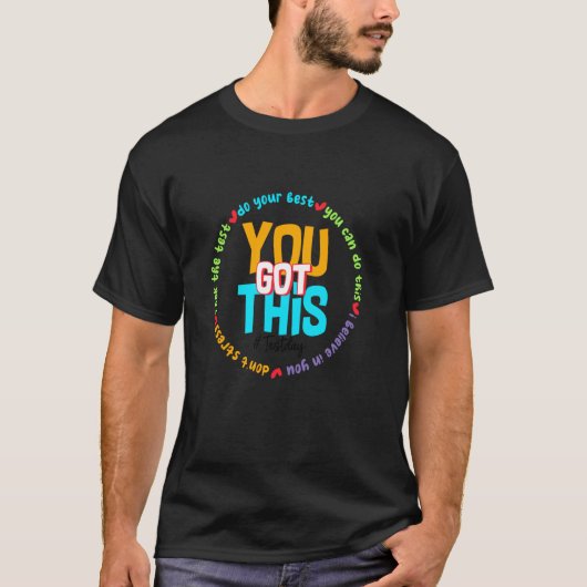テストデー応援 おめでとう Tシャツ (正面)