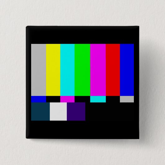 テストパターンのアルバムカバーボタン 缶バッジ (正面)