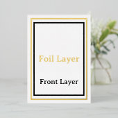 テストホイル招待状 箔招待状 (立ち正面)