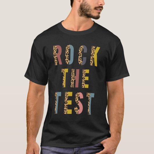 テストレトロやる気を起こさせるテスト日先生St Tシャツ (正面)