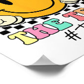 テストレトロスマイル先生子供テスト日 ポスター (角)