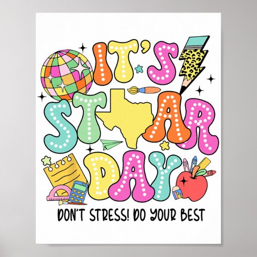 テストレトロIt's Staar Day DontストレスDo Your B ポスター (正面)