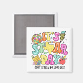 テストレトロIt's Staar Day DontストレスDo Your B マグネット (正面/裏面)