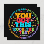 テスト先生のテスト日をロックす得る 招待状 (正面/裏面)