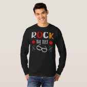 テスト先生のテスト日をロック Tシャツ (正面フル)