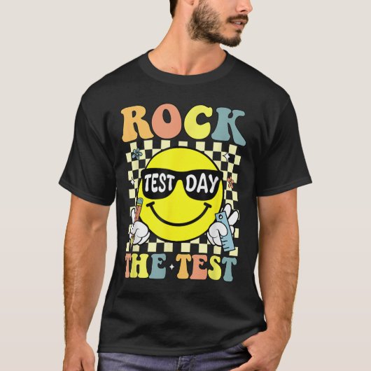 テスト先生をロックすやる気を起こさせるる Tシャツ (正面)