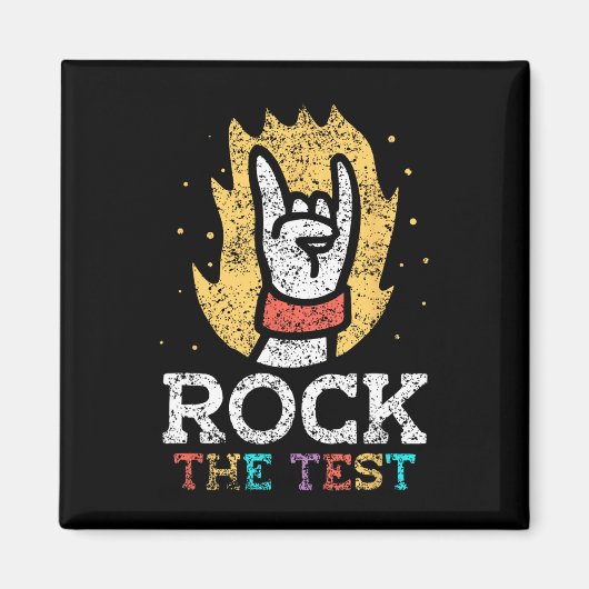 テスト先生スコア試験テストの日 マグネット (正面)