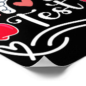 テスト先生テスト日テスト日テおもしろいーシュ ポスター (角)