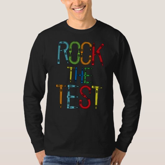 テスト先生テスト日テスト日Teache Tシャツ (正面)