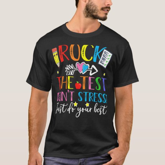 テスト先生テスト日テスト日Teache Tシャツ (正面)