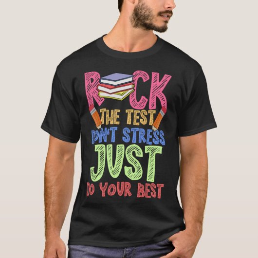 テスト先生テスト日テスト日Teache Tシャツ (正面)