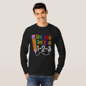 テスト先生テスト日テスト日Teache Tシャツ (正面フル)