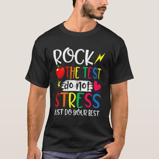 テスト先生テスト日テスト日Teache Tシャツ (正面)