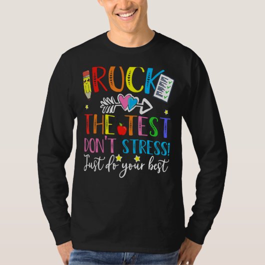 テスト先生テスト日テスト日Teache Tシャツ (正面)