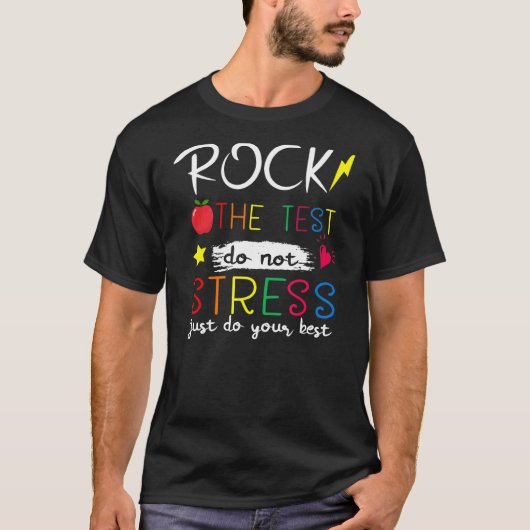 テスト先生テスト日テスト日Teache Tシャツ (正面)