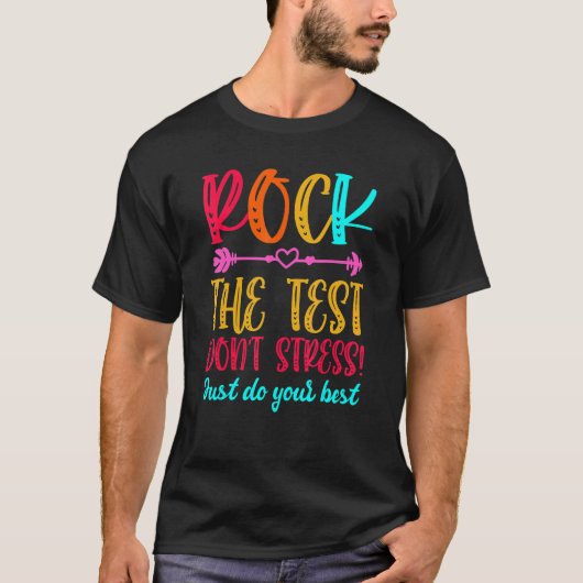 テスト先生テスト日テスト日Teache Tシャツ (正面)