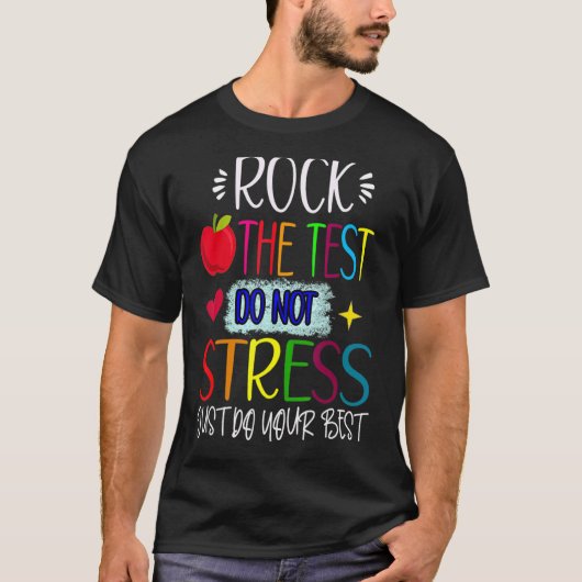 テスト先生テスト日テスト日Teache Tシャツ (正面)
