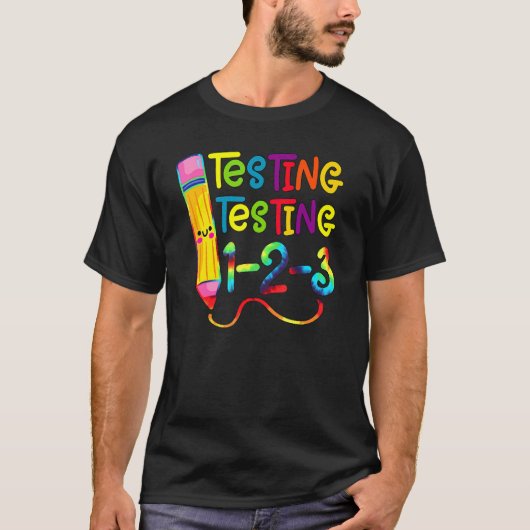 テスト先生テスト日試験日Studden Tシャツ (正面)