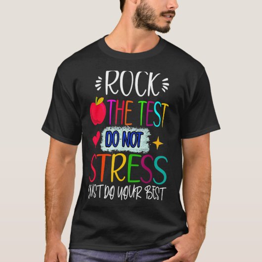 テスト先生ロック教えテストの学生8 Tシャツ (正面)