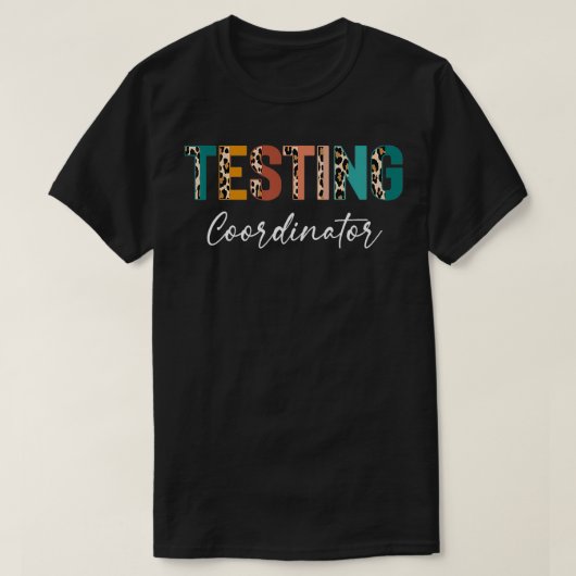 テスト先生試験日テストコーディネーターをロック Tシャツ (デザイン正面)