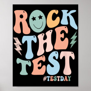 テスト実施日レトロやる気を起こさせる先生St ポスター