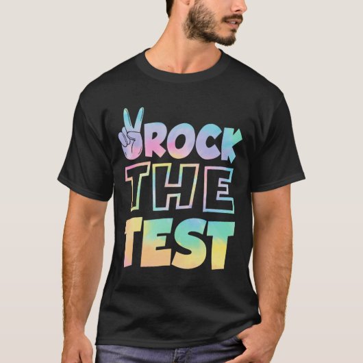 テスト実施日レトロやる気を起こさせる先生St Tシャツ (正面)